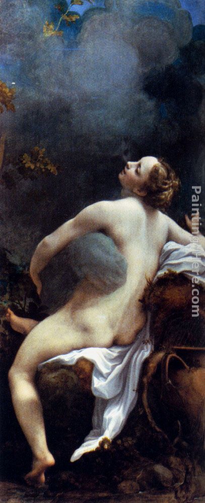 Jupiter and Io painting - Correggio Jupiter and Io art painting